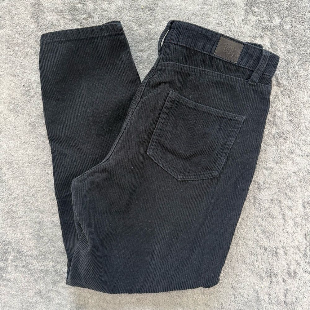 BDG Urban Outfitters Mom High Rise Black Corduroy Pants 30 Basic Textured